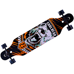 Лонгборд Maraton Monza Bear дерев'яний професійний з канадського клена (чорно-помаранчевий)