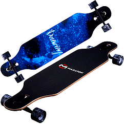 Лонгборд Maraton Monza Dencing дерев'яний професійний з канадського клена (чорно-синій)