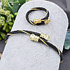 Набір 31384 браслет + каблучка ширина 3 мм металевий джгут розмір регульований, фото 6