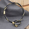Набір 31384 браслет + каблучка ширина 3 мм металевий джгут розмір регульований, фото 4