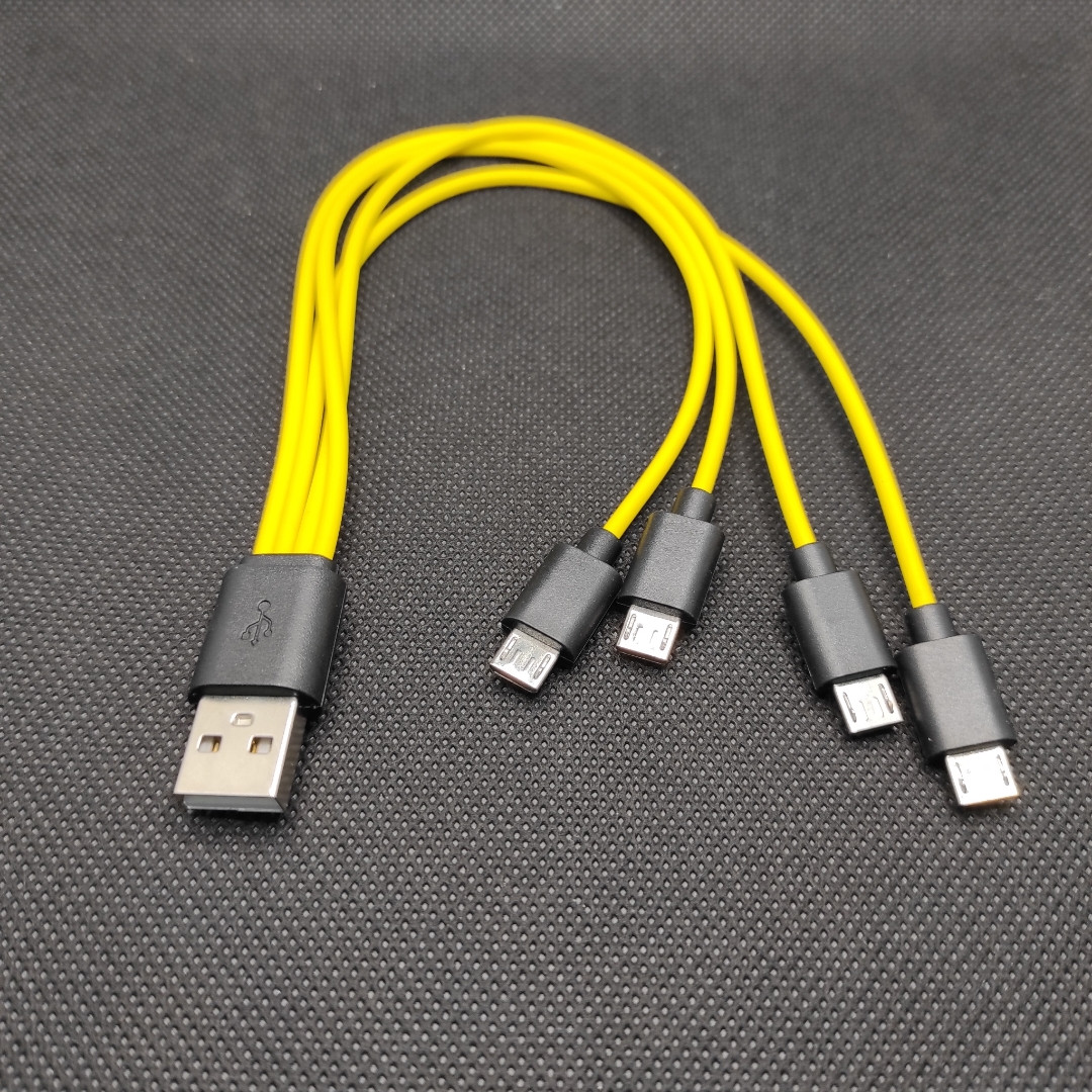 Кабель ZNTER USB-mUSB для зарядки 4х батарей