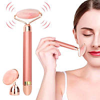 Электрический ролик-массажер для лица Flawless Contour вибромассажер инструмент массажа розовый Настоящие фото