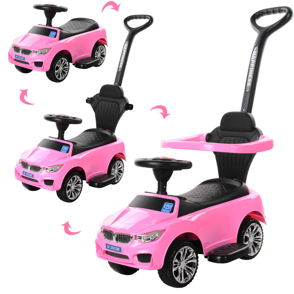 Дитяча машинка толокар-каталка рожева BAMBI M 3503B-8