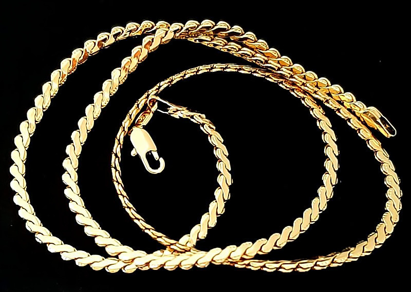 Ланцюжок Аthena. Сталь. Позолота 18К із лимонним відтінком. Довжина: 48 см. Товщина: 2,9 мм. Плетіння: панцирне