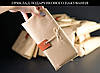 Шкіряний гаманець клатч з закруткою, натуральна шкіра італійський Краст, колір коричневий, відтінок Вишня, фото 3