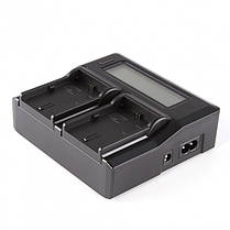 Зарядний пристрій Alitek LCD Dual для двох акумуляторів Canon LP-E8, фото 4