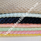 Плюш Мінки (Minky) пухирці Коричневий, фото 2