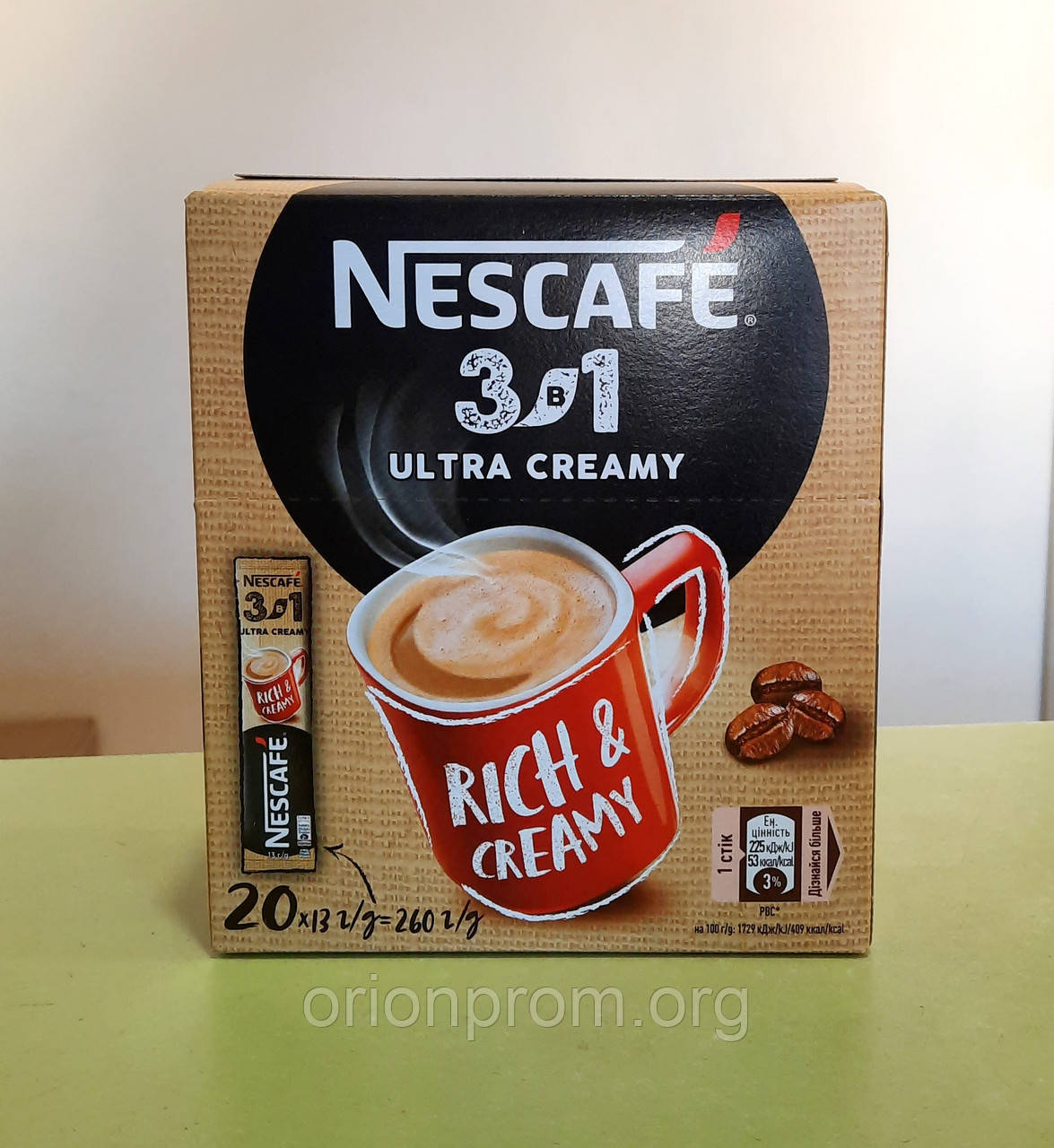 Кофейный напиток Nescafe Ultra Creamy 3 в 1 20 стиков - фото 1 - id-p155663235