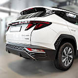 Захисна накладка на задній бампер для Hyundai Tucson NX4 2020+ /нерж.сталь/, фото 3