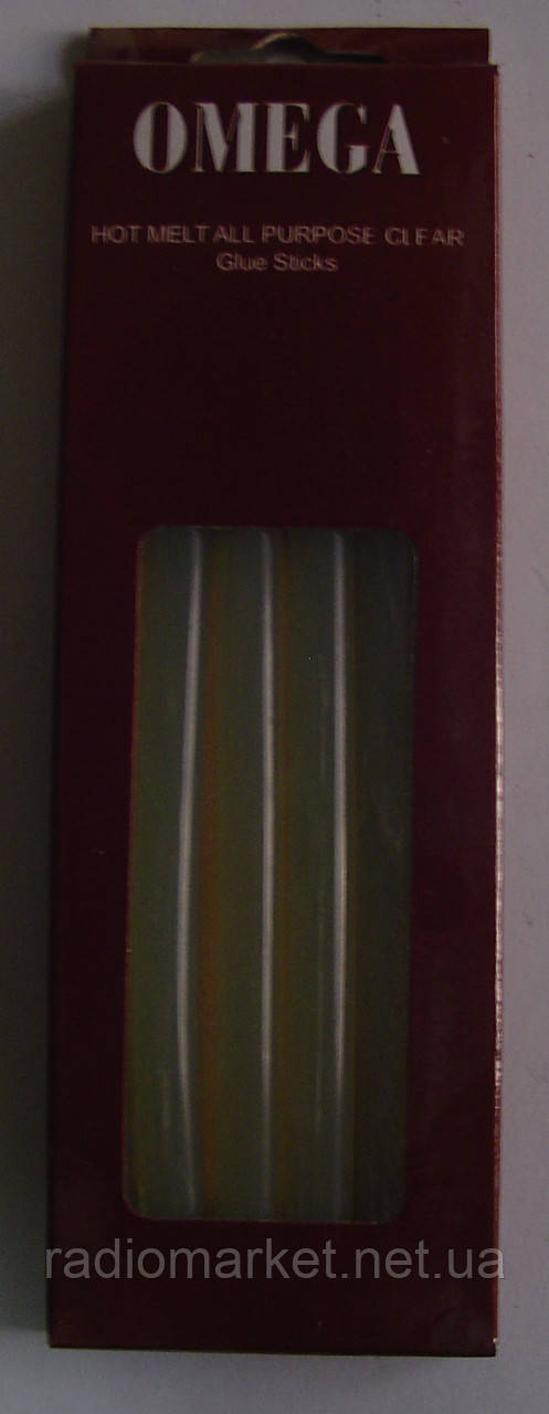 Термоклей для пістолета 11 мм, прозорий, блістер-6 шт., фото 1