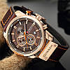 Чоловічий кварцовий годинник Curren, оригінальний наручний годинник на шкіряному ремінці, годинник з секундоміром, фото 2