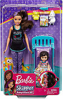 Уценка! Кукла Барби Скиппер няня Спокойной ночи Barbie Skipper Babysitters Inc Bedtime Playset GHV88