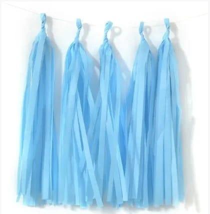 Паперова гірлянда тасел 5 шт | Світло-блакитний