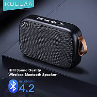 Беспроводная Bluetooth колонка Kuulaa с поддержкой FM-радио, USB, microSD карт Black