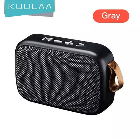 Бездротова Bluetooth-колонка Kuulaa з підтримкою FM-радіо, USB, microSD карт Gray, фото 2