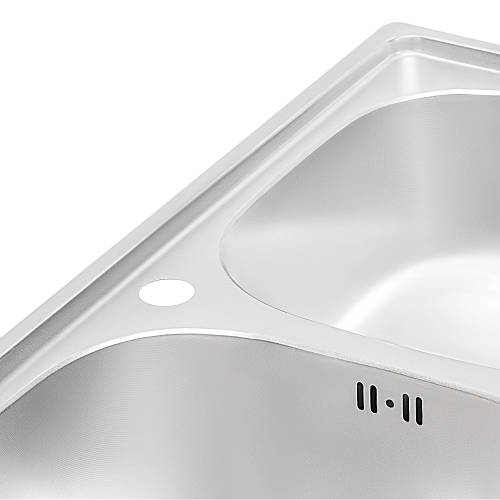 Купить Двойная мойка для кухни из нержавейки Qtap 7843-B Micro Decor 0 ...