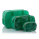 Набір із 2 напівпрозорих сумок M, L зі спанбонду + ПВХ Nika Torri Зелений