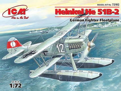 Хейнкель He-51B-2, винищувач-гідроплан. 1/72 ICM 72192 -, фото 1