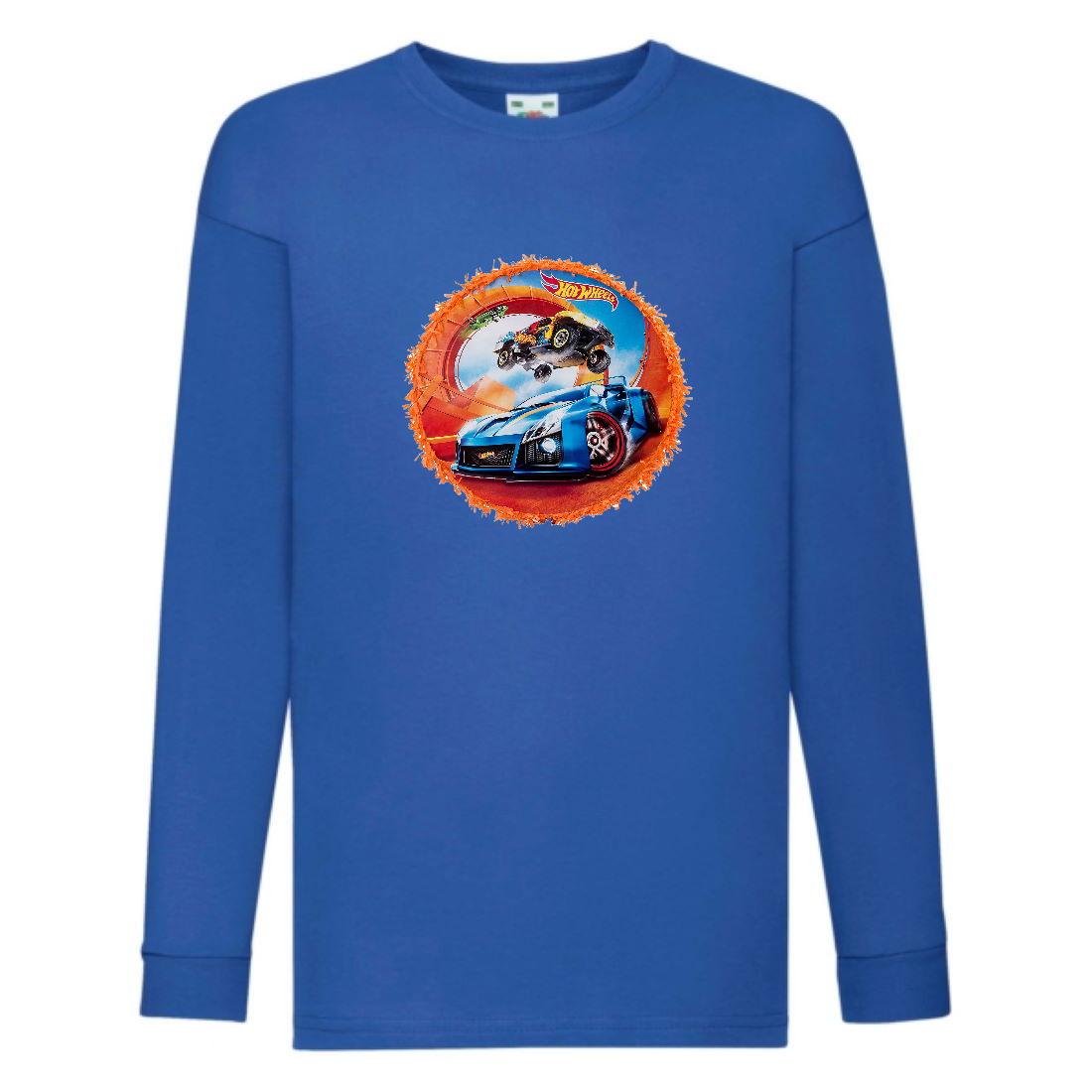 Лонгслив реглан Хотвилс Hot Wheels (hotwheels-0011) размер 116-140-152 синий, фото 1
