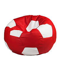 Бескаркасное кресло мяч 80 х 80 см Красно-белое