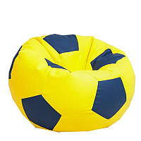 Бескаркасное кресло мяч 80 х 80 см Жёлто-синее