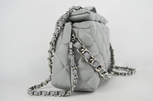 Сумка з ланцюгом Polina&Eiterou 9572 Сірий Натуральна шкіра, фото 2