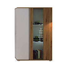 Вітрина з ДСП/МДФ у вітальню Герда 900 М 2Д дуб артісан/білий Сокме