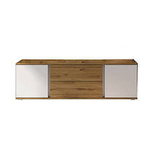 Тумба під ТВ у вітальню Герда 2Д2Ш дуб артісан/білий Сокме