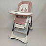 Дитячий стільчик для годування з регульованою спинкою Carrello Stella CRL-9503 Shell Grey сірий на колесах, фото 3