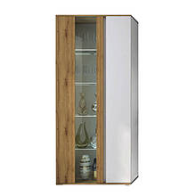 Вітрина з ДСП/МДФ у вітальню Герда 900 В2Д дуб артісан/білий Сокме