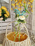 Топер з пташкою на Великодній кошик, прикраса на пасхальний кошик, пасхальний декор., фото 3