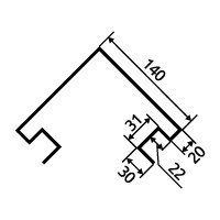 Металлосайдинг SUNTILE Наружный угол (2 м) - фото 2 - id-p541472048