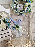 Топер з пташкою на Великодній кошик, пасхальний декор., фото 3