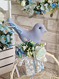 Топер з пташкою на Великодній кошик, пасхальний декор., фото 8