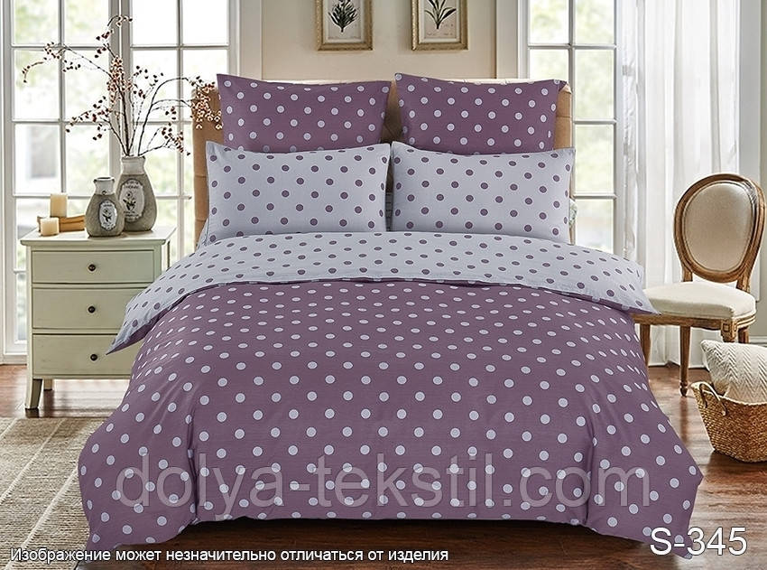 Сатин 1,5-спальна постільна білизна ТМ TAG S345 з компаньйоном, фото 1