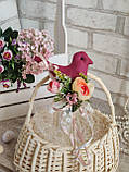 Топер з пташкою на Великодній кошик, пасхальний декор., фото 6