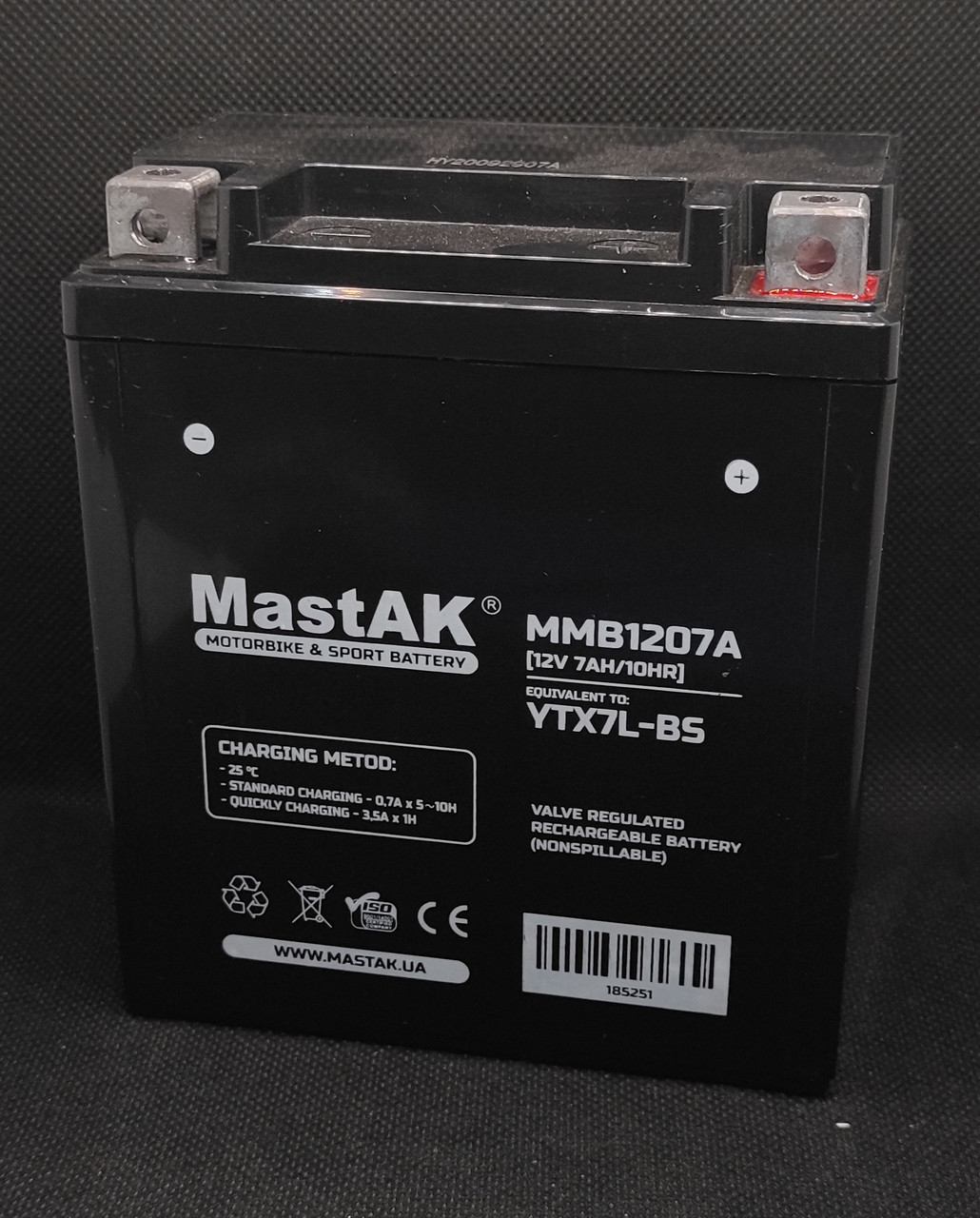 Акумулятор МastAK MMB1207A 12v 7Ah