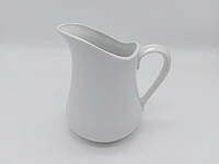 Кувшин белый керамический для молока воды и напитков Молочник из керамики 11 * 9 cm H 15 cm 1 л ВТОРОЙ СОРТ