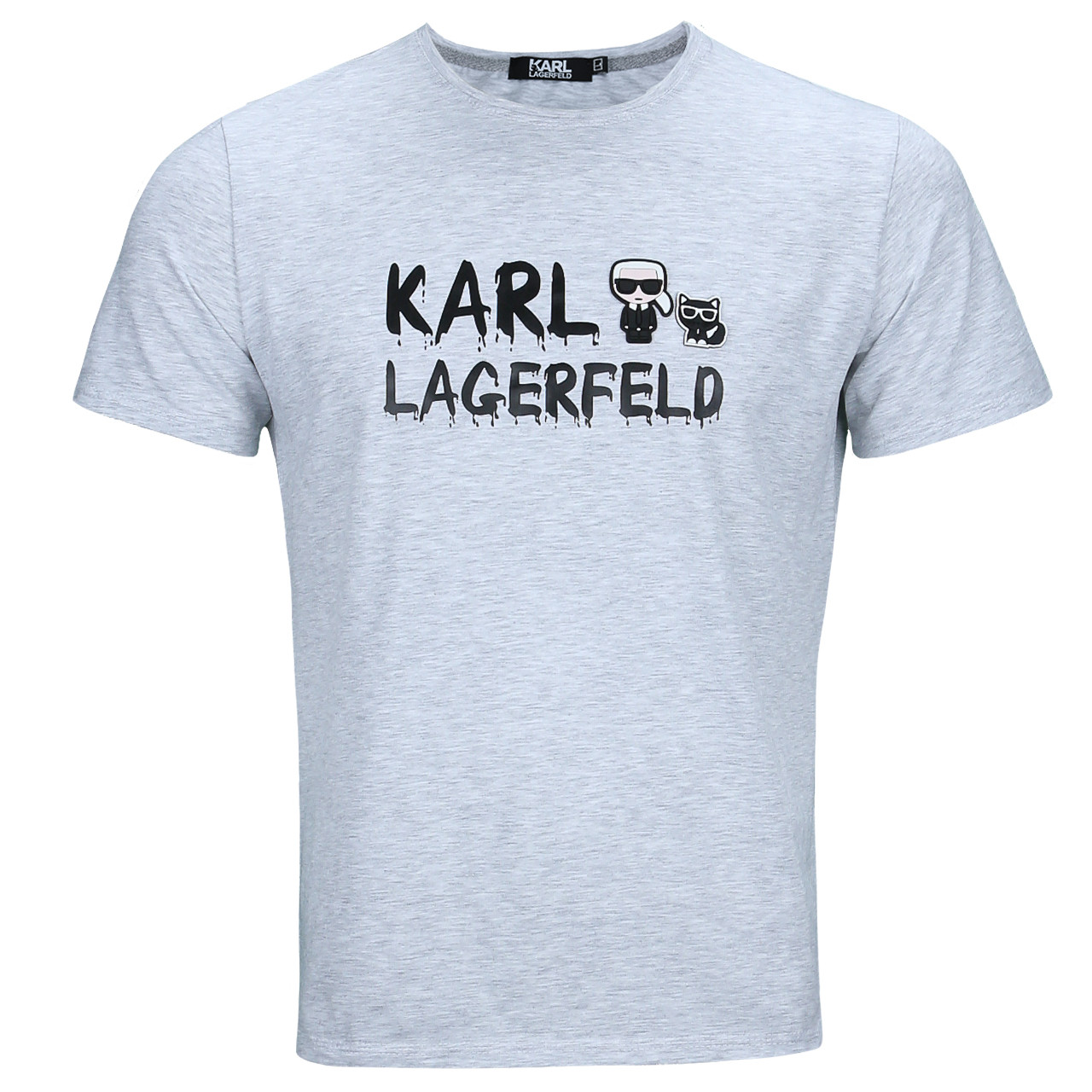 Футболка чоловіча бел меланж KARL LAGERFELD #4 патчем WTGRI L(Р) 21-809-020 XL, фото 1