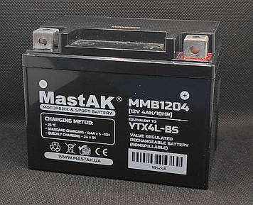 Акумулятор МastAK MMB1204 12v 4Ah