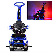 Каталка толокар Mercedes AMG SX1578-4 з батьківською ручкою + качалка гумове покриття коліс, фото 2