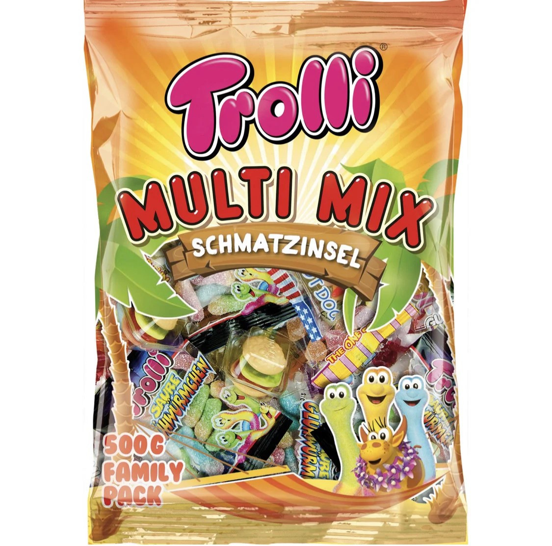 Цукерки желейні Trolli Multi Mix Schmatzinsel 500 г Німеччина