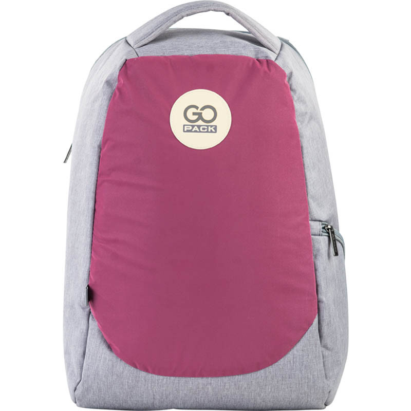 Рюкзак для міста GoPack 169 City GO21-169L-1 43х28х10 см 680 г 16.3 л сірий, рожевий