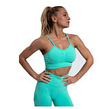 Безшовні легінси та топ комплект для тренувань, фітнесу H06M розмір М, фото 2