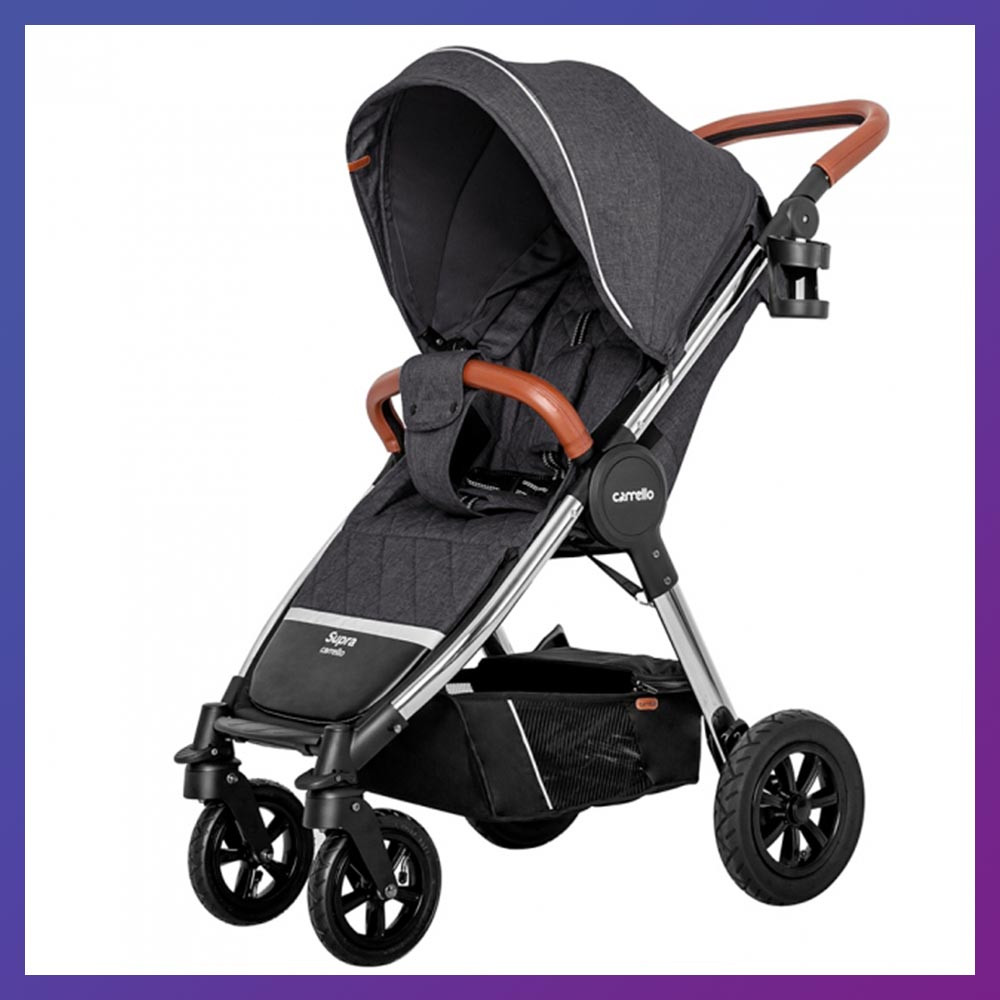 Дитяча прогулянкова коляска — книжка з регульованою спинкою CARRELLO Supra CRL-5510 Solid Grey сіра