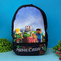 Дитячий рюкзак для хлопчика майнкрафт ( Minecraft ) черній