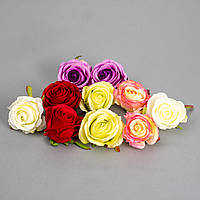 Бутон искусственной розы 7х9 см (разные цвета) искусственные цветы