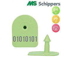 Бірка АРКА Номерна №1-50 (уп/50шт), зеленого кольору MS SCHIPERS