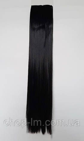 Накладні пасма волосся (чорні) 60 см, фото 2