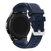 Ремінець силіконовий для годинника 20 мм Type С темно-синій, фото 5
